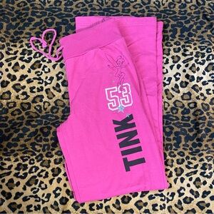 Pink flared sweatpants